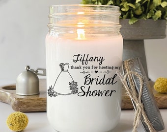 Bridal Shower Hostess Gift Candle Personalized Thank You Gift Bride Shower Hostess Thank You Wedding Shower Gift Hosting Gift