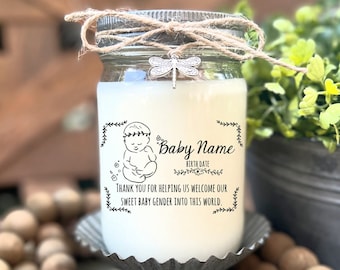 Baby Delivery Doctor Gift Candle Personalized, OBGYN Thank You Candle, Midwife Appreciation, OB Gift