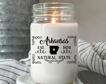 Arkansas State Home Candle Custom Gift Missing Home  Missing You Gift Moving Gift Home State State Candle