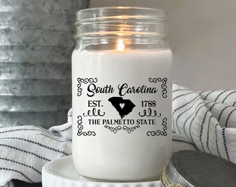 South Carolina Candle Home Gift Missing Home Palmetto State Moving Gift Home State SC Missing You Gift College Student