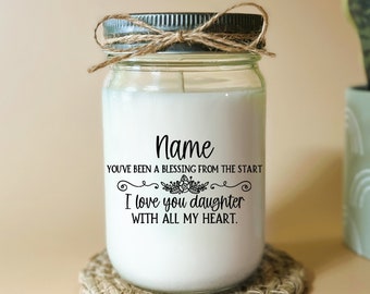 Daughter Gift From Mom Candle Daughter Birthday Personalized Daughter Daughter Love You Best Daughter Gift For Daughter