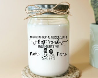 Friendship Gifts Two Friends Gift Candle Bestie Gift Friend Birthday Friendship National Best Friend Day