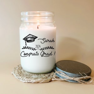 Graduation Gift Congrats Candle Personalized Graduation Gift Candle Graduate Gift College Graduate High School Graduation Favors