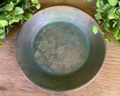 Copper Plate, 4.75 quot Candle Pan Candle Holder Candle Stand Metal Candle Centerpiece Rustic Farmhouse Decor