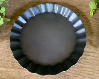 Tin Fluted 4 Inch Candle Pan | Candle Holder