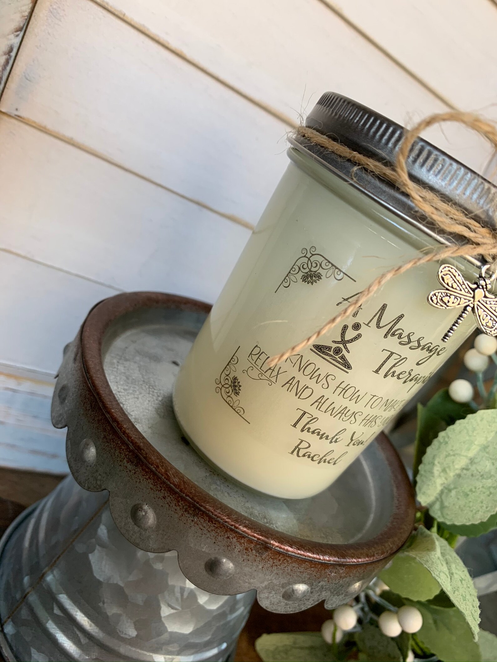 Massage Therapist Candle With Gift Box LMT Gift Etsy