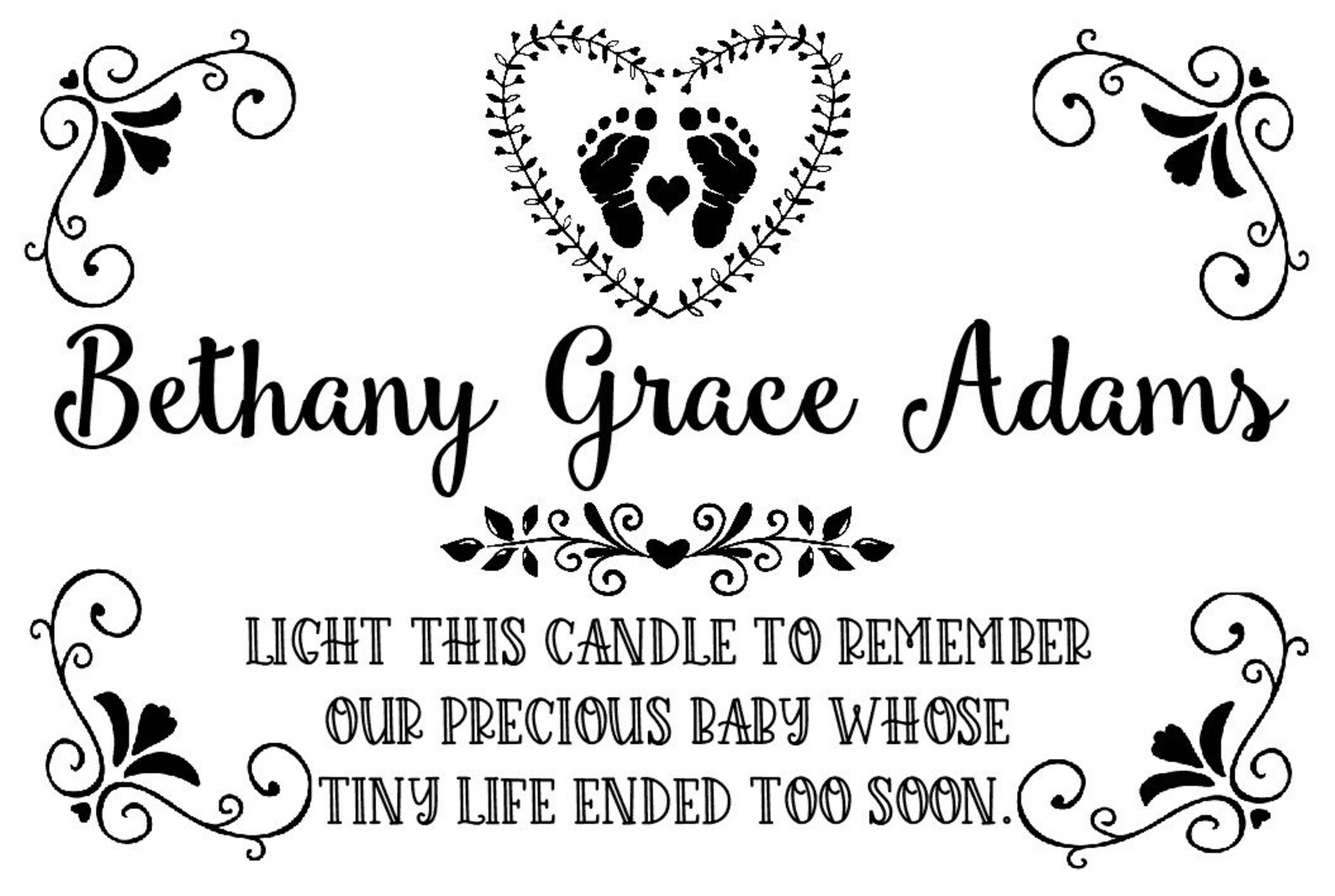 Infant and Pregnancy Loss Candle With Gift Box Baby Etsy