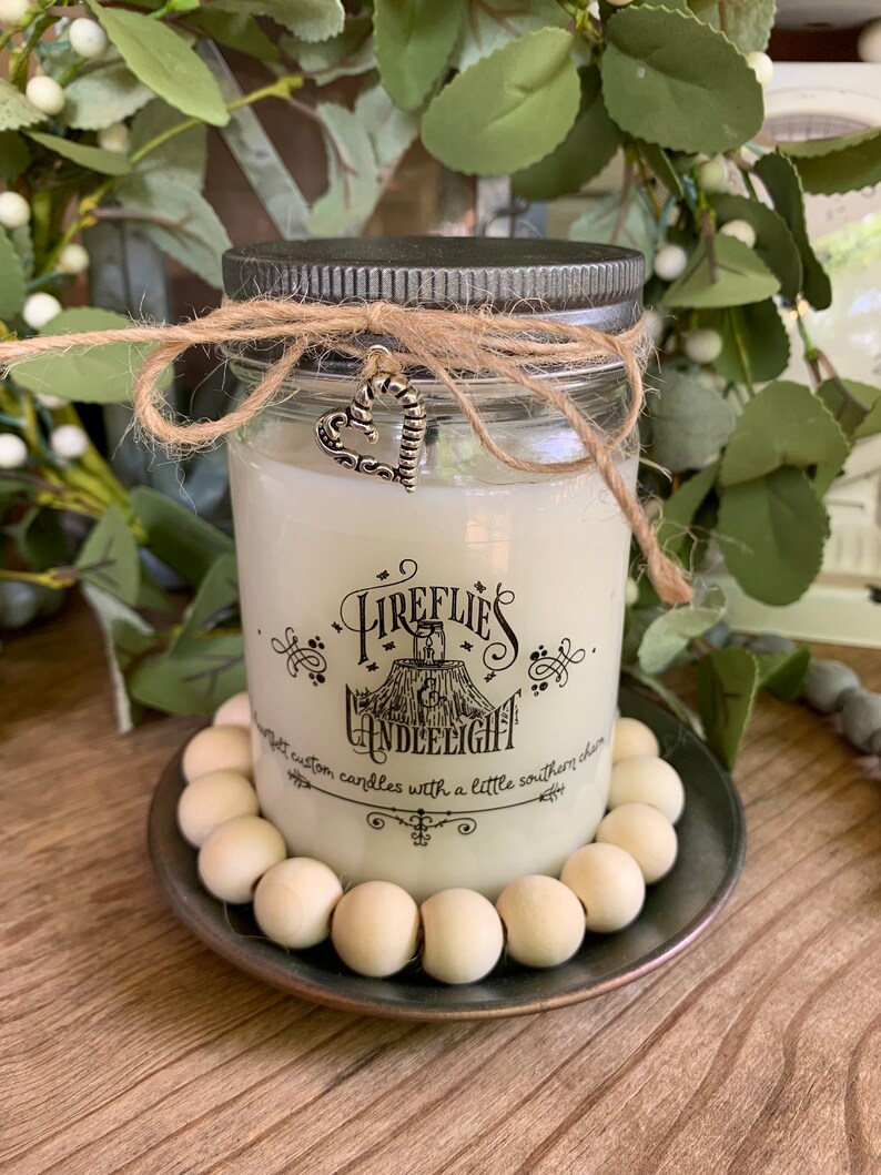 Wooden Bead Candle Ring Natural Wood Bead Garland Wooden Etsy