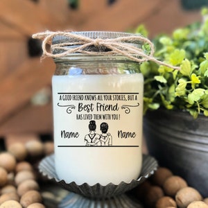 Friend Gifts Birthday Candles Gifts for Friends - Birthday Gift  for Best Friend Woman, Friends Last Nerve Lavender Candle and Wood Sign  Christmas Friendship Gifts for Bestfriend, BFF, Bestie by MBL 