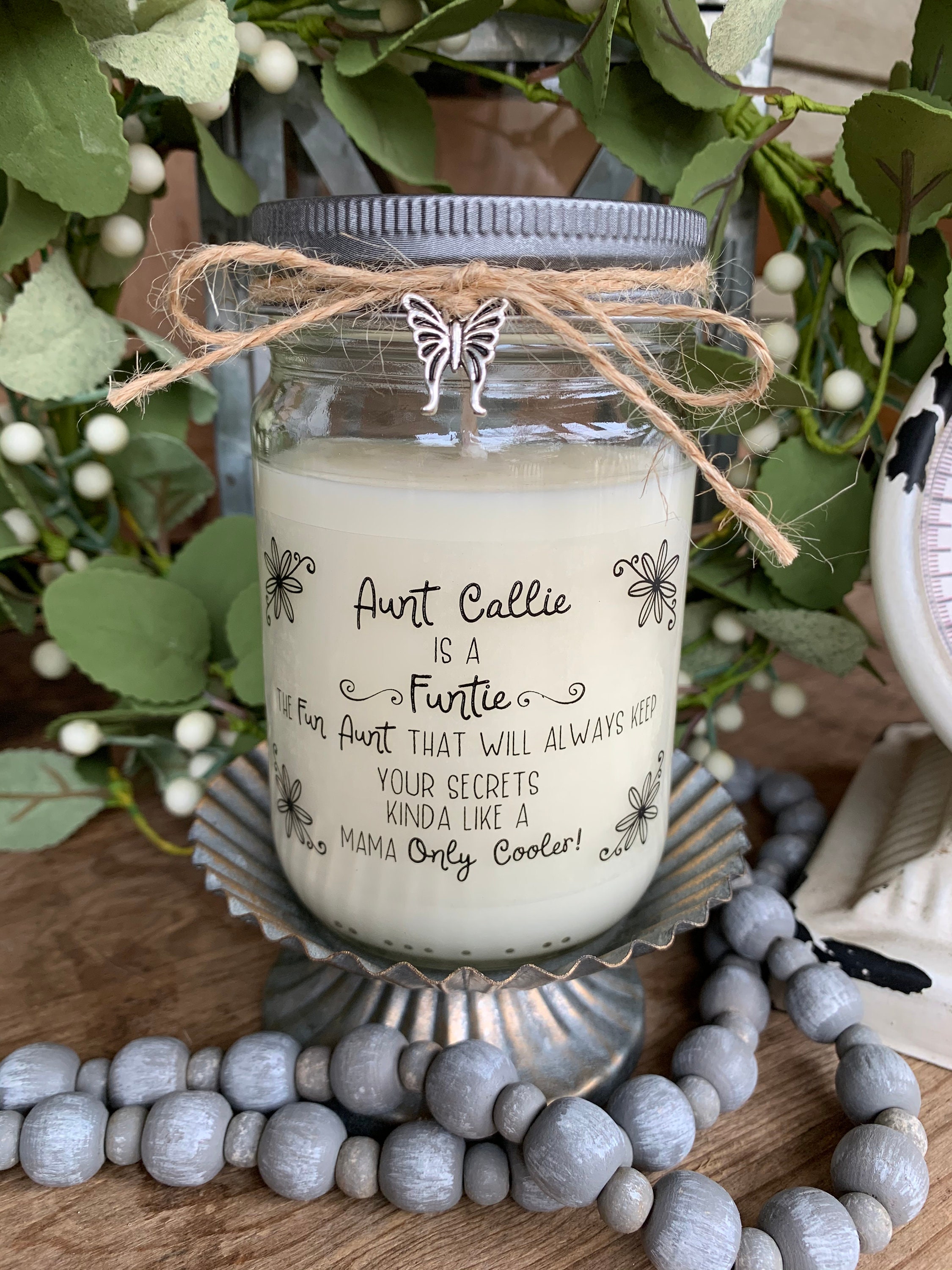 Funtie Gift Aunt Gift Candle Personalized Aunt Candle | Etsy