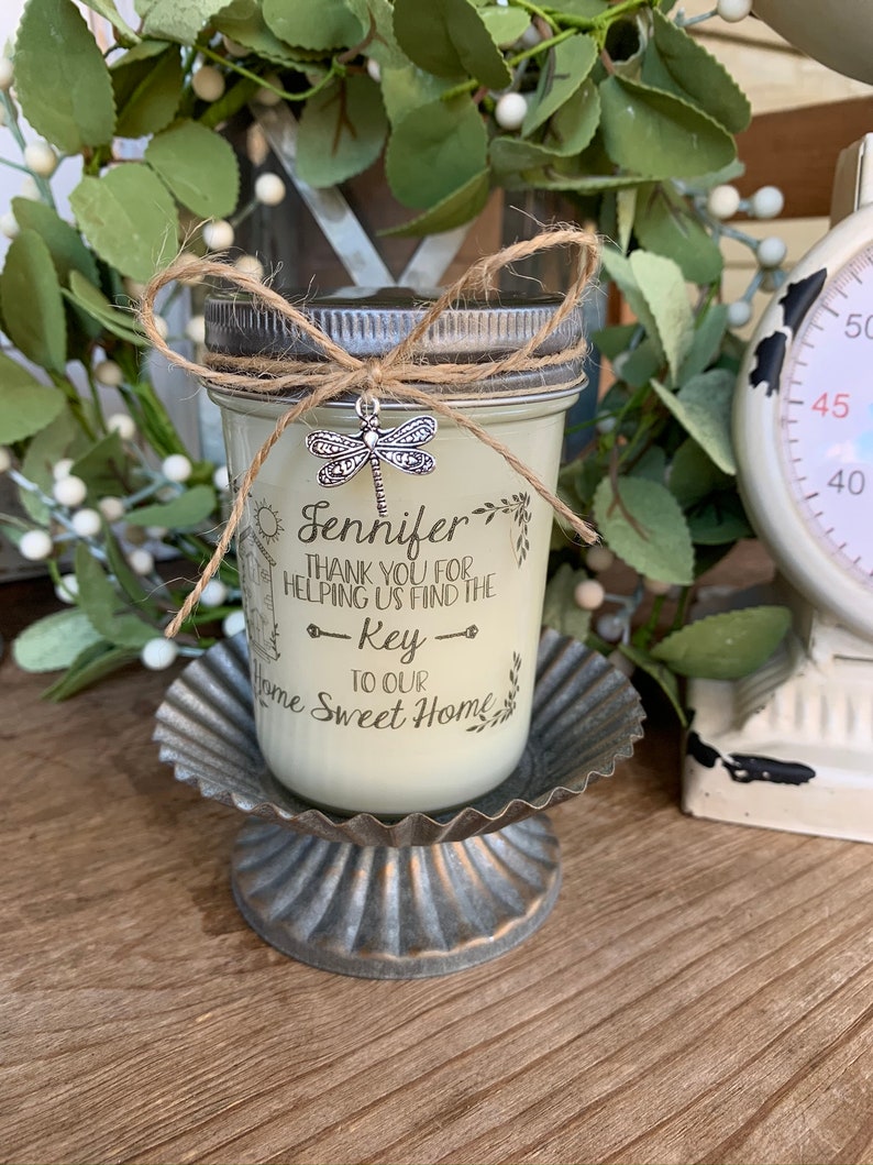 Realtor Gift Candle Real Estate Closing Gift Personalized