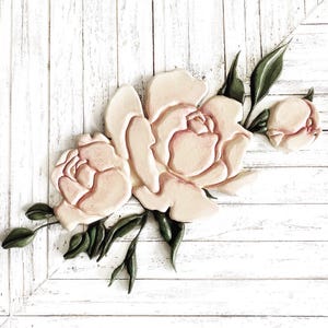 Peony Floral Laser Cut File: SVG, PNG, PDF (Digital Download)