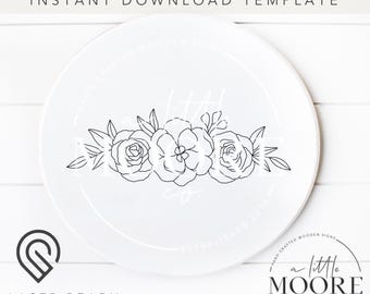 Spring Floral Laser Cut File: SVG, PNG, PDF (Digital Download)