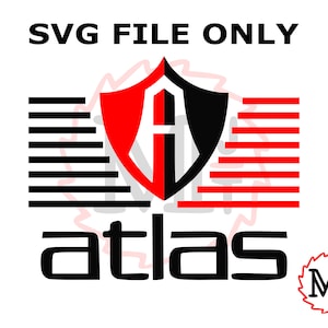 Club Atlas svg, Sports Team SVG, SVG Cut File, Soccer svg, Sport SVG, Liga Mexico svg, Cricut Cut File, Silhouette, svg png pdf