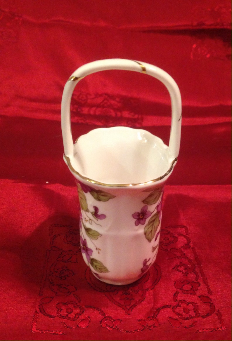 Vintage Lefton Bone China Basket 00291 Etsy