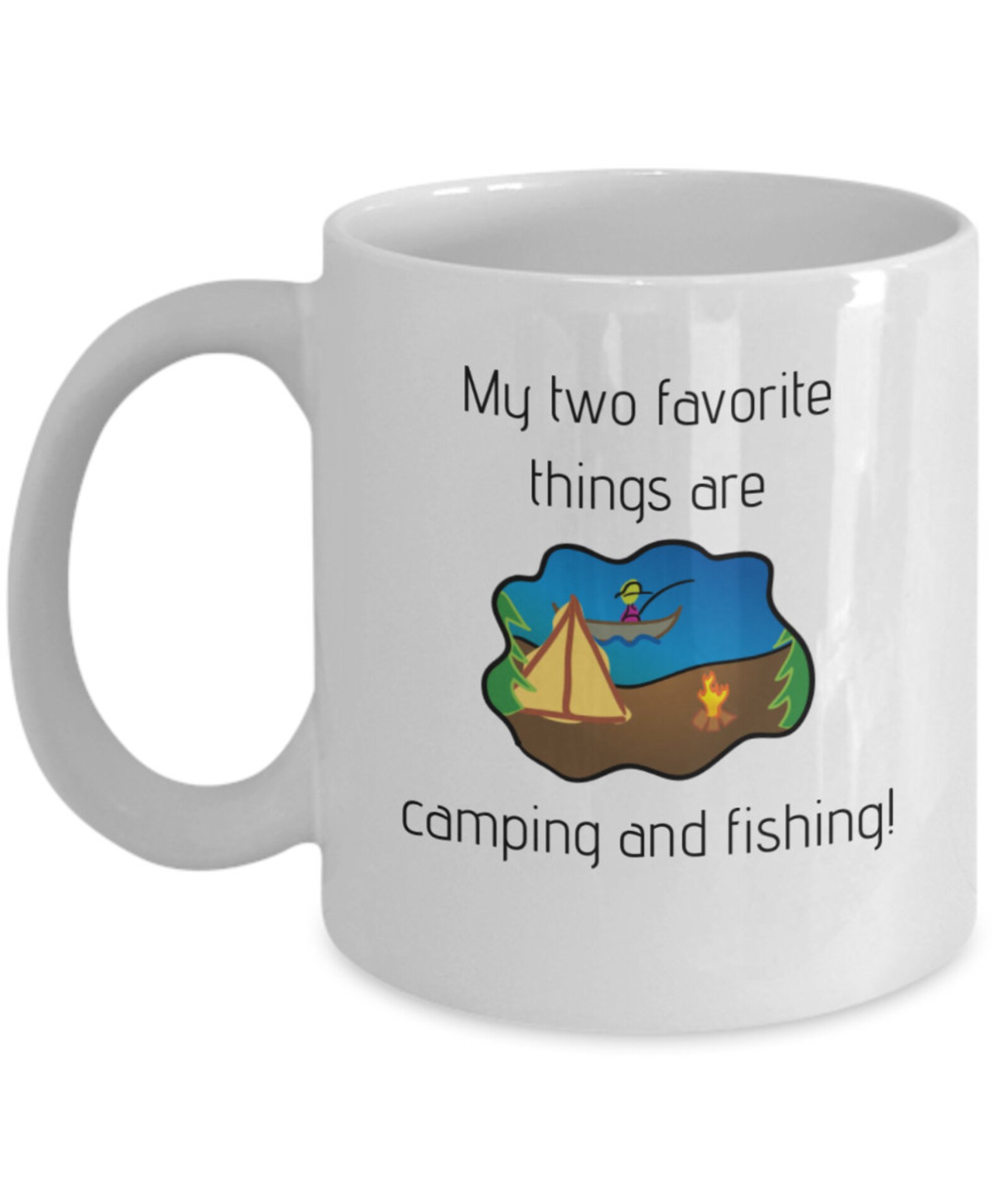 Camping themed coffee mug My 2 favorite things to do Etsy