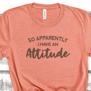 So apparently I have an attitude, unisex shirt, sarcastic shirt, funny shirt, attitude humor, brat