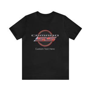 Chevy Camaro SS Personalized Unisex Jersey Short Sleeve Tee, Custom T-Shirt, Gift Idea for Camaro Fans, Chevy Enthusiasts, Car Lovers