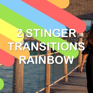 2 transitions Twitch Stinger &#39;Arc-en-ciel&#39; | Transition coulissante diagonale pour votre chaîne Youtube