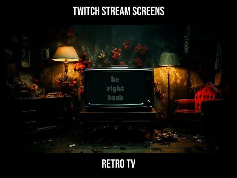 Twitch Intermission screens Retro TV Horror