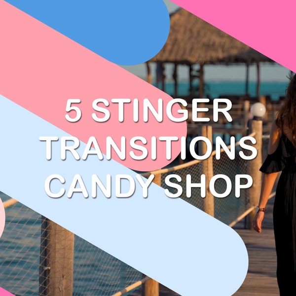 5 Twitch Stinger Transitions 'Candy Shop' | Diagonal Sliding Transition for your Youtube Channel