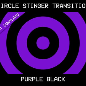 Stinger Transition Purple Black Circles | Twitch Transition