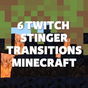 Twitch stinger Transition with Minecraft blocks look.
The perfect stream transition for Twitch streamers who love to play Minecraft.