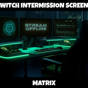 Animated Twitch Screens Matrix | Animated Twitch-overlay | Stream Starting soon | Twitch Screens | VTuber Background