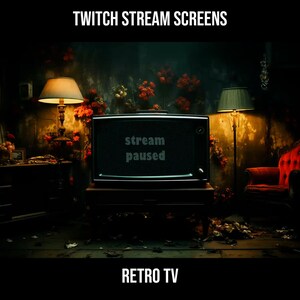 Twitch Intermission screens Retro TV Horror