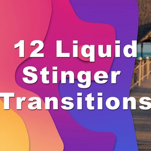 12 transitions vidéo liquides colorées pour YouTube
