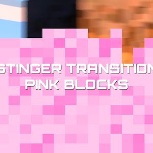 5 Twitch Stinger Transitions Pink Blocks