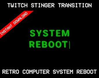 Twitch Stinger Transition | System Reboot Animation (MP4 File)