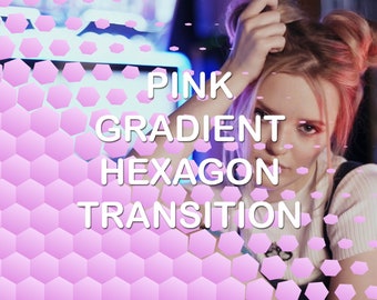 Twitch Stinger Transition Pink Gradient Hexagon overlay