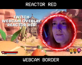 Webcam Overlay Reactor Red | Twitch Animated Webcam Overlay | Webcam border for OBS | OBS Overlay