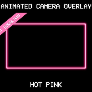Sovrapposizione animata della fotocamera/bordo rosa della webcam per Twitch LiveStream