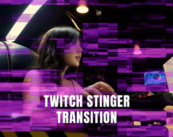 5 Glitch Stinger Transitions for OBS & Streamlabs | Dark Cinematic | WebM Transparent | Twitch YouTube