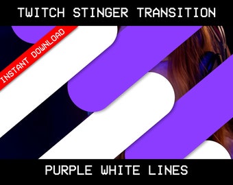 Purple White Lines Stinger Transition | Twitch OBS (WEBM File)