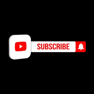 May include: A white button with a red play button icon and the word "SUBSCRIBE" in red text. A red button with a white bell icon is on the right side of the button.