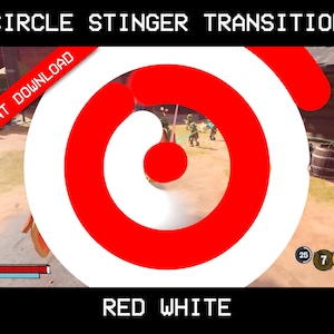 Stinger Transition Red White Circles | Twitch Transition