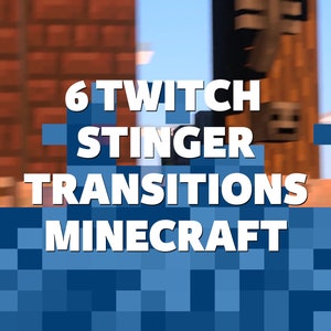 Twitch stinger Transition with Minecraft blocks look.
The perfect stream transition for Twitch streamers who love to play Minecraft.