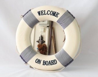 Nautical Life Ring Mirror, Life Preserver Mirror, Life Preserver Ring, Nautical Wall Mirror, Nautical Wall Decor, Nautical Wall Hanging