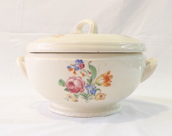 Antique Soup Tureen, Ceramic Soup Tureen, French Soup Tureen, Antique Soup Bowl, French Soup Bowl, French Antiques, Unique Kitchen Decor