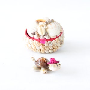 Seashell Jewelry Box, Seashell Turtle, Jewelry Box Set, Engagement Ring Box, Wedding Ring Box, Proposal Ring Box, Seashell Ring Holder, Gift