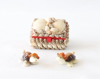 Jewelry Box Set, Seashell Jewelry Box, Seashell Turtle, Seashell Ring Holder, Natural Seashell, Decorative Turtles, Turtle Decor,Turtle Gift
