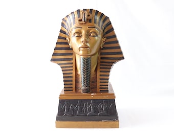 Vintage Tutankhamun Bust, Tutankhamun Figurine, Tutankhamun Statue, Tutankhamun Sculpture Tutankhamun Pharaoh, Egyptian Statue, Egyptian Art