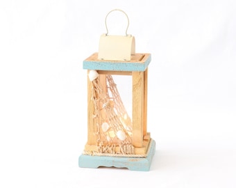 Farol de vela de madera, farol de vela colgante, farol de vela para interior, farol de vela para exterior, farol hecho a mano, lámpara farol, decoración del hogar