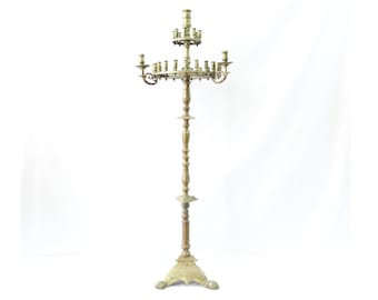 Antique Candelabra, Brass Candelabra, Candelabra Centerpiece, Floor Candelabra, Church Candelabra, Handmade Candelabra Chandelier, Gifts