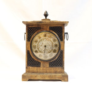 Vintage Table Clock, Wooden Table Clock, Desktop Clock, Fireplace Clock, Unique Clock, Farmhouse Decor, Unique Home Decor, Clock Decor, Gift