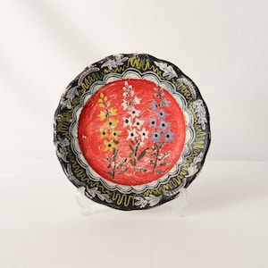 Antique Majolica Plate, Majolica Pottery, Hand Painted Plate, Decorative Plate, Wall Hanging Plate, Wall Plate Decor, Unique Wall Decor
