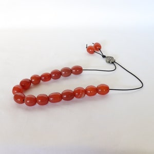 Carnelian Worry Beads, Carnelian Stone, Worry Beads, Greek Komboloi Beads, Meditation Beads, Prayer Beads, Carnelian Crystal, Gift for Her
